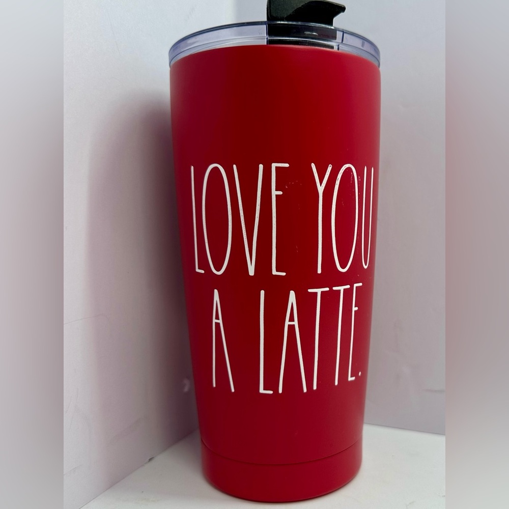 RAE DUNN "Love you a‎ latte" Valentine's Day Travel Tumbler
